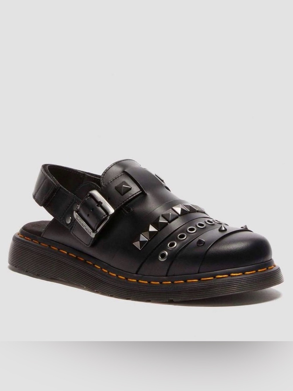 Black Dr. Martens JORGE II
Hardware Leather Mules Studded Sandals